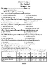 Đề 4 kiểm tra địa lí môn- Địa lí lớp 9 thời gian 45 phút